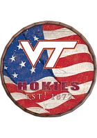 Virginia Tech Hokies Flag 24 Inch Barrel Top Sign - Maroon