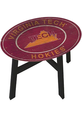 Virginia Tech Hokies Vintage Heritage Side Maroon End Table