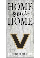 Vanderbilt Commodores Home Sweet Home Whitewashed Sign - Black