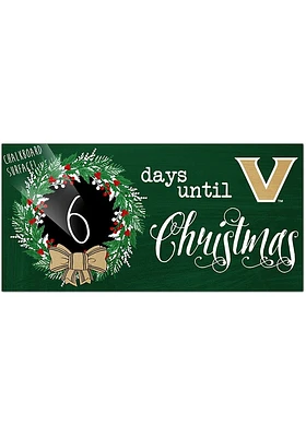 Vanderbilt Commodores Chalk Christmas Countdown Sign - Black