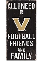 Vanderbilt Commodores Football Friends and Family Sign - Black
