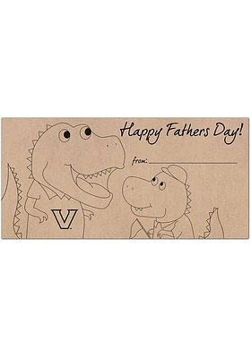 Vanderbilt Commodores Fathers Day Coloring Sign - Black