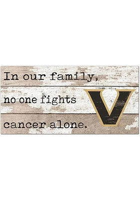 Vanderbilt Commodores No One Fights Alone Sign - Black