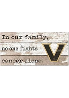Vanderbilt Commodores No One Fights Alone Sign - Black