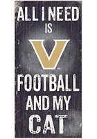 Vanderbilt Commodores Football and My Cat Sign - Black