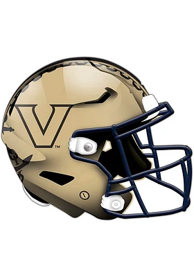 Vanderbilt Commodores 24in Helmet Cutout Sign - Black