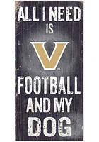 Vanderbilt Commodores Football and My Dog Sign - Black