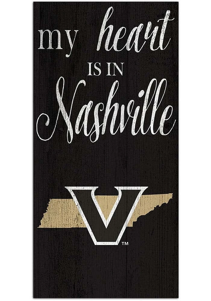 Vanderbilt Commodores My Heart State Sign - Black