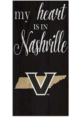 Vanderbilt Commodores My Heart State Sign - Black