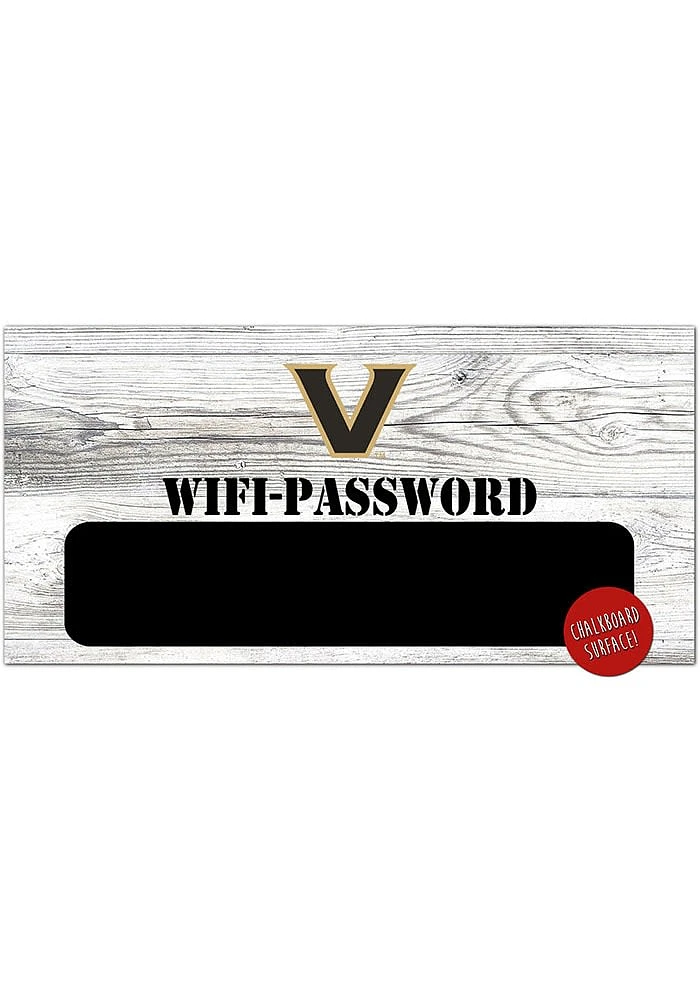 Vanderbilt Commodores Wifi Password 6x12 Sign - Black