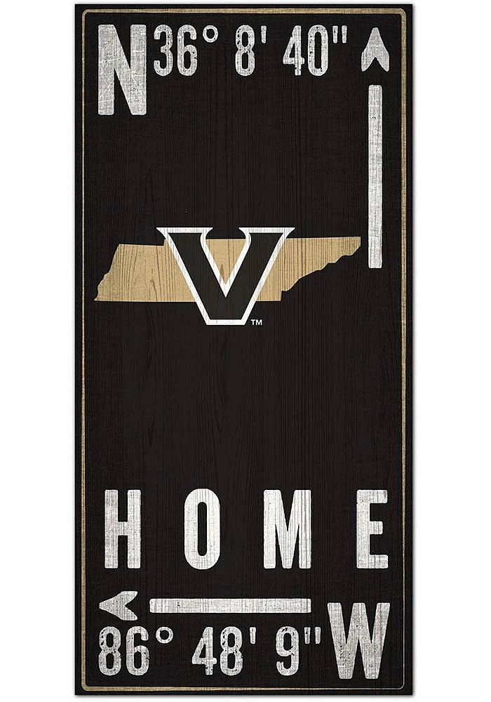 Vanderbilt Commodores Coordinate Sign - Black