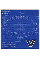 Vanderbilt Commodores Ball Blueprint Sign - Black