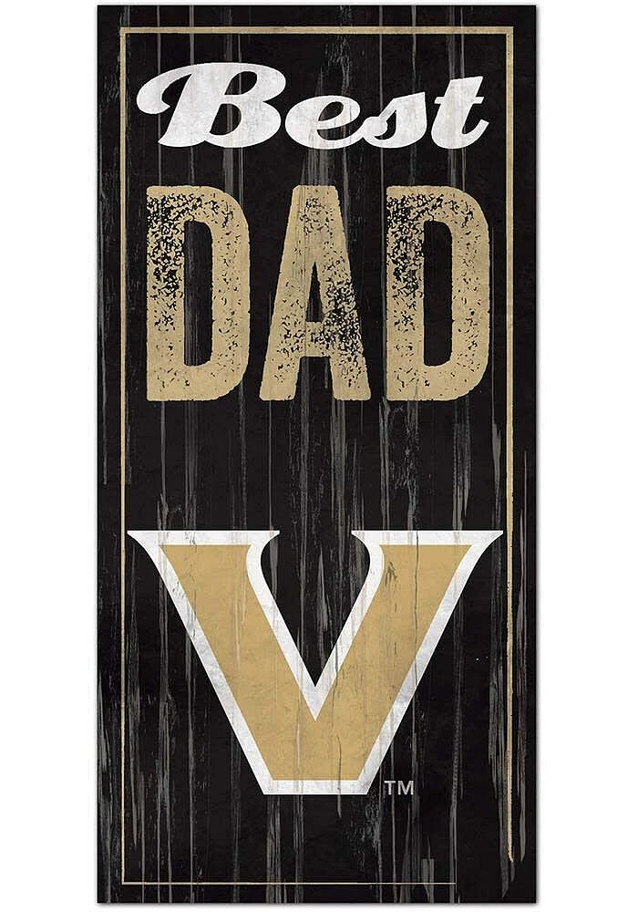 Vanderbilt Commodores Best Dad Sign - Black