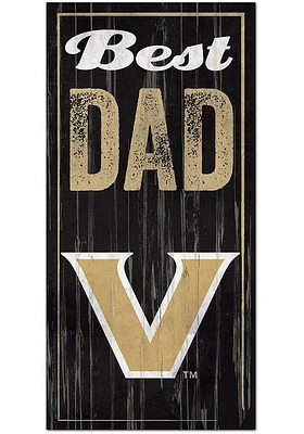 Vanderbilt Commodores Best Dad Sign - Black