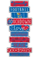 Kansas Jayhawks Celebrations Stack 24 Inch Sign - Crimson