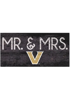 Vanderbilt Commodores Mr and Mrs Sign - Black