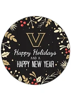 Vanderbilt Commodores Merry Christmas and New Year Circle Sign - Black