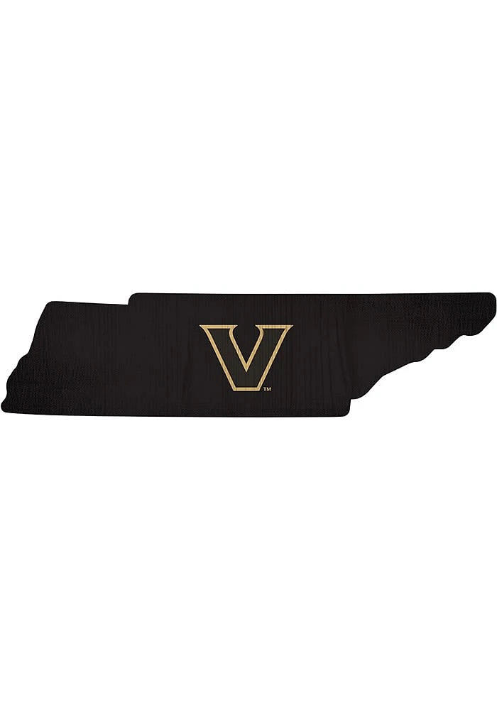 Vanderbilt Commodores State Cutout Sign - Black