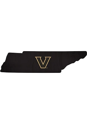 Vanderbilt Commodores State Cutout Sign - Black