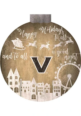 Vanderbilt Commodores Christmas Village Sign - Black