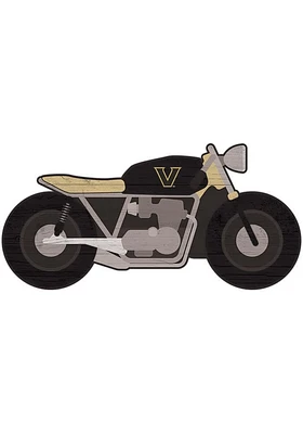 Vanderbilt Commodores Motorcycle Cutout Sign - Black