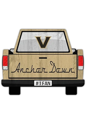 Vanderbilt Commodores Truck Back Cutout Sign - Black