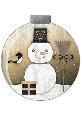 Vanderbilt Commodores Snowglobe 12 Inch Sign - Black