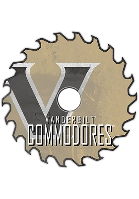 Vanderbilt Commodores Rust Circular Saw Sign - Black