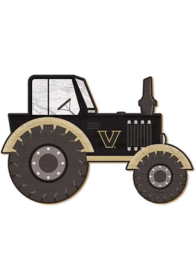 Vanderbilt Commodores Tractor Cutout Sign - Black