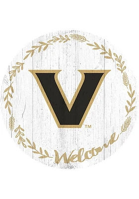 Vanderbilt Commodores Welcome Circle Sign - Black
