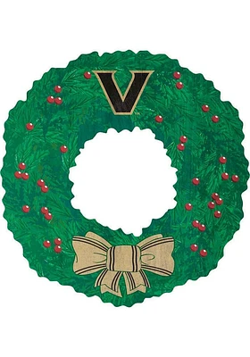 Vanderbilt Commodores Team Wreath 16 Inch Sign - Black