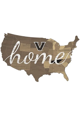 Vanderbilt Commodores USA Shape Cutout Sign - Black