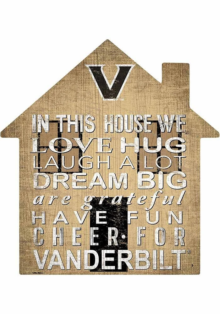 Vanderbilt Commodores 12 inch House Sign - Black