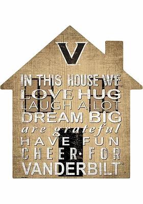 Vanderbilt Commodores 12 inch House Sign - Black