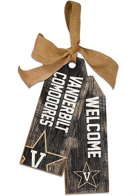 Vanderbilt Commodores Team Tags Sign - Black