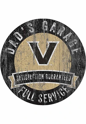 Vanderbilt Commodores Dads Garage Sign - Black