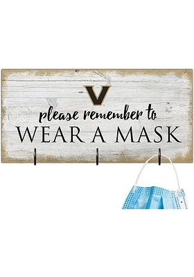 Vanderbilt Commodores Please Wear Your Mask Sign - Black