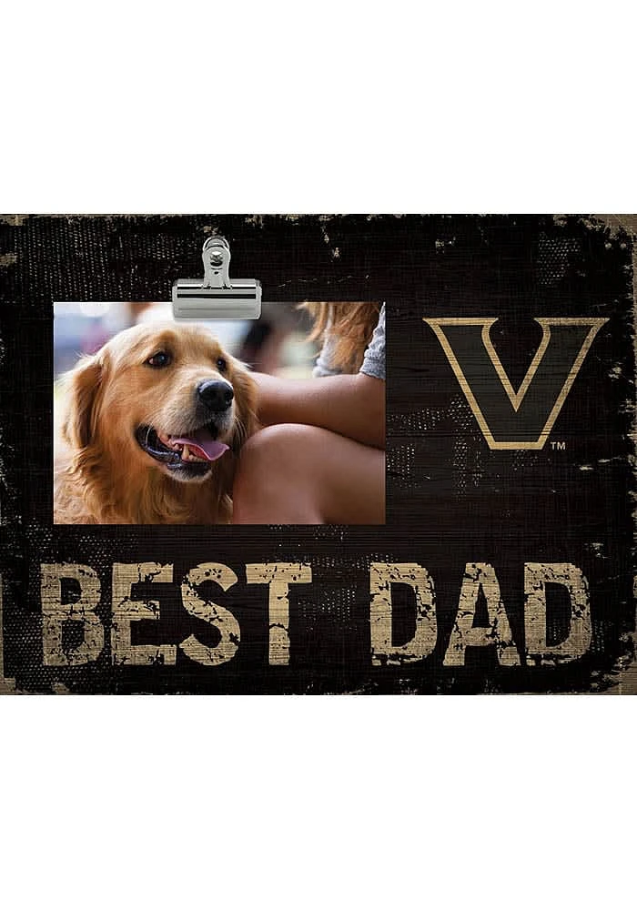 Vanderbilt Commodores Best Dad Clip Picture Frame - Black