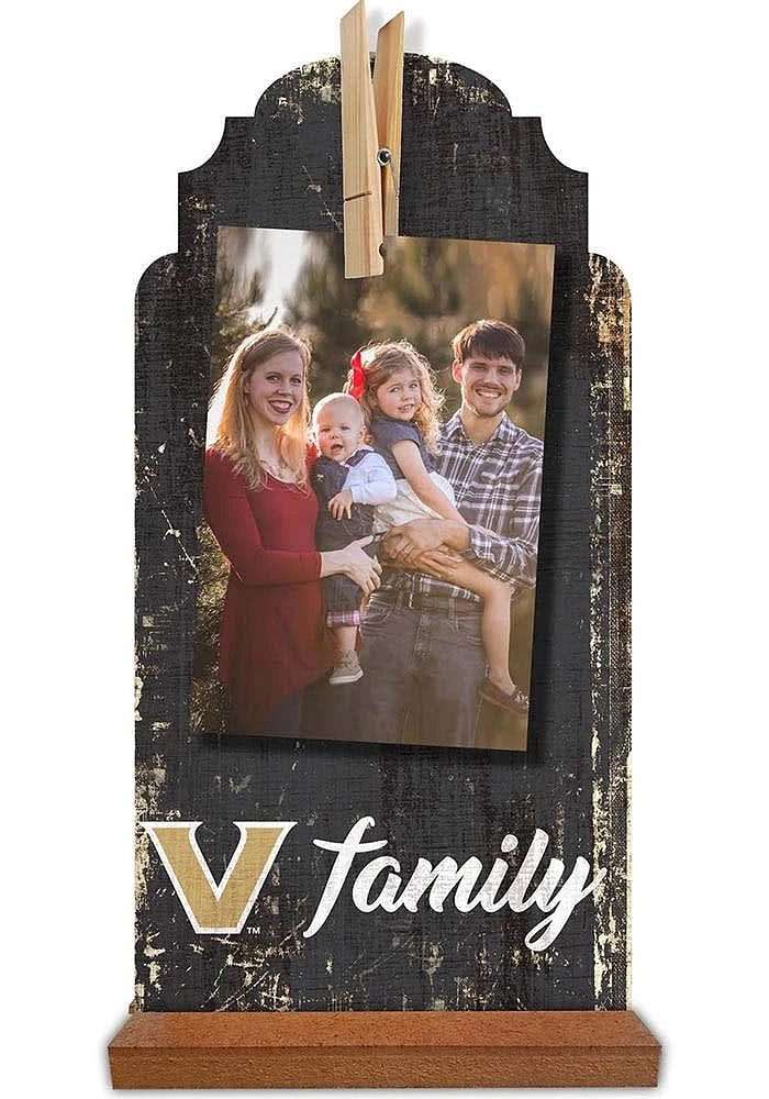 Vanderbilt Commodores Family Clothespin Sign - Black