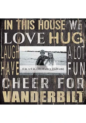 Vanderbilt Commodores In This House 10x10 Picture Frame - Black