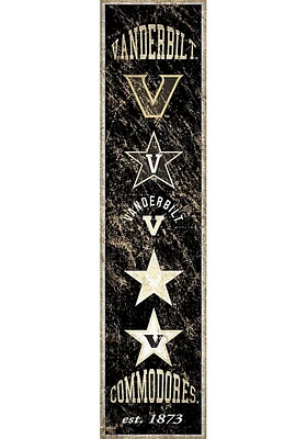 Vanderbilt Commodores Heritage Banner 6x24 Sign - Black