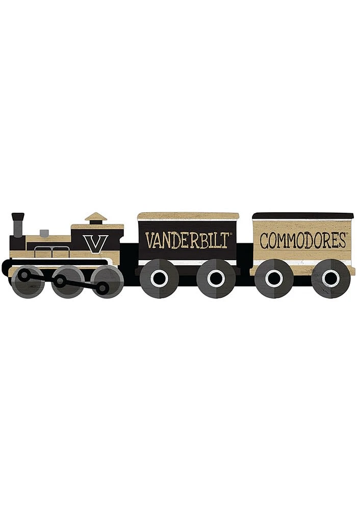 Vanderbilt Commodores Train Cutout Sign - Black