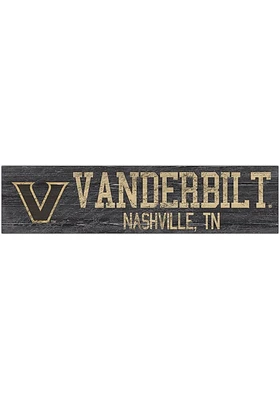 Vanderbilt Commodores 6x24 Sign - Black