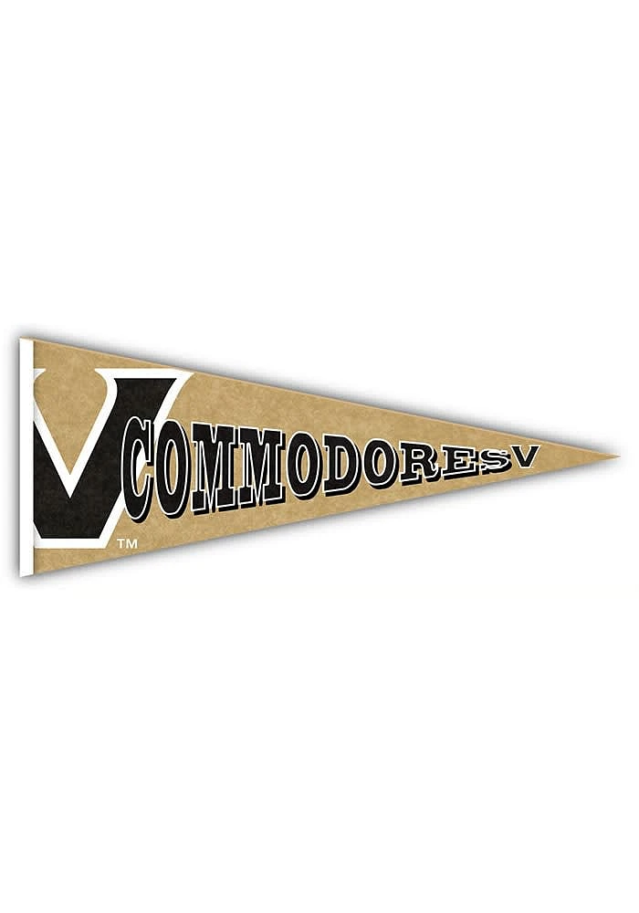 Vanderbilt Commodores Wood Pennant Sign - Black