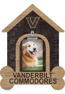 Vanderbilt Commodores Dog Bone House Clip Picture Frame - Black
