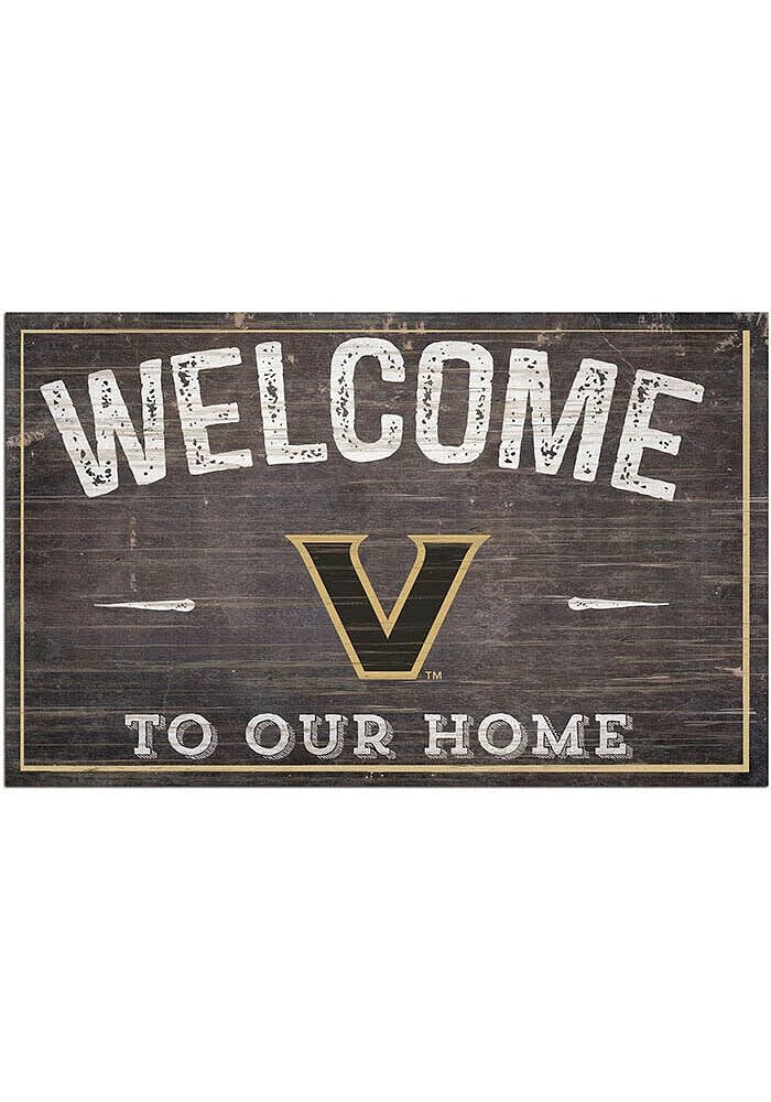Vanderbilt Commodores Welcome to our Home Sign - Black