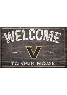 Vanderbilt Commodores Welcome to our Home Sign - Black