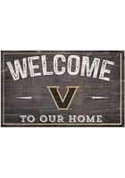 Vanderbilt Commodores Welcome to our Home Sign - Black