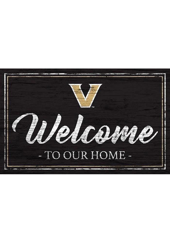 Vanderbilt Commodores Team Welcome 11x19 Sign - Black