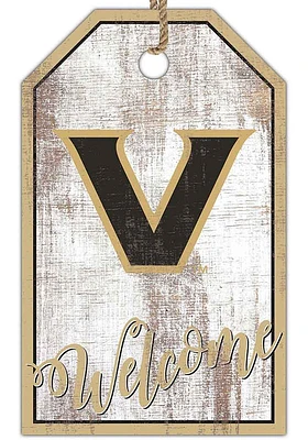 Vanderbilt Commodores Welcome Team Tag Sign - Black